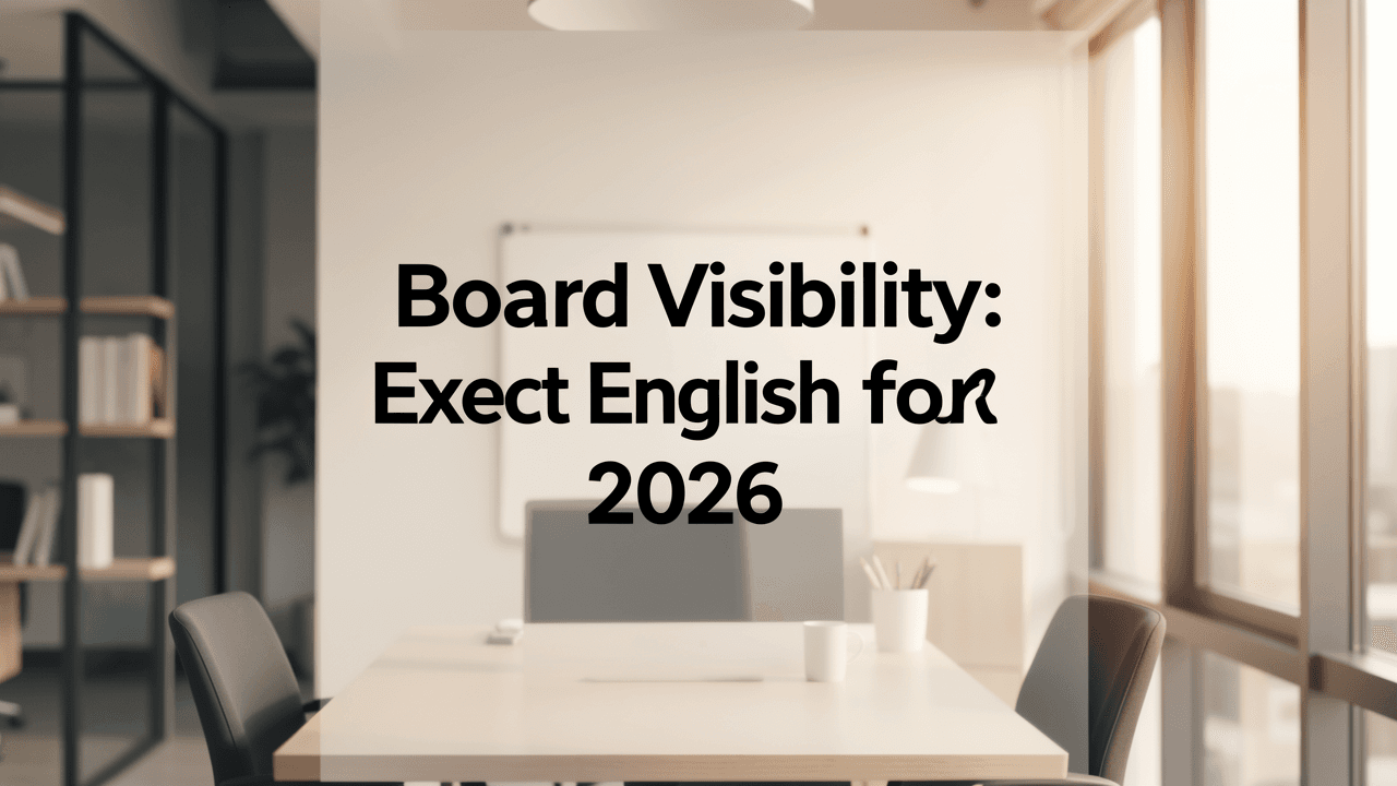 Board Visibility: Exec English for 2026
