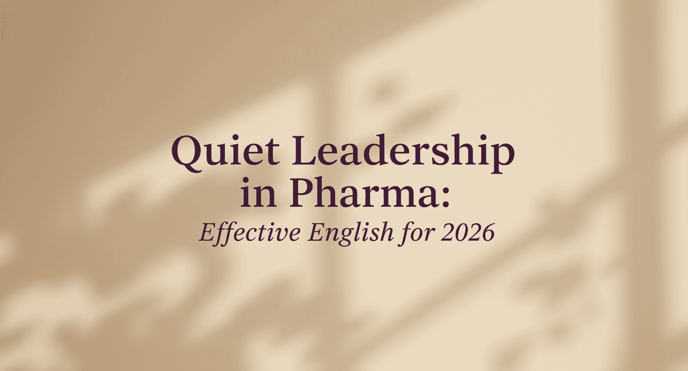 Quiet Leadership in Pharma: Effective English for 2026