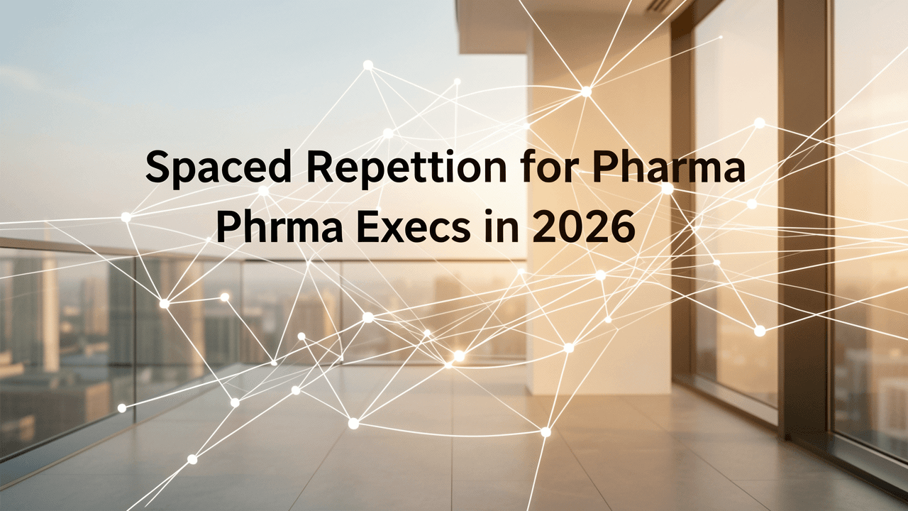 Spaced Repetition for Pharma Execs in 2026